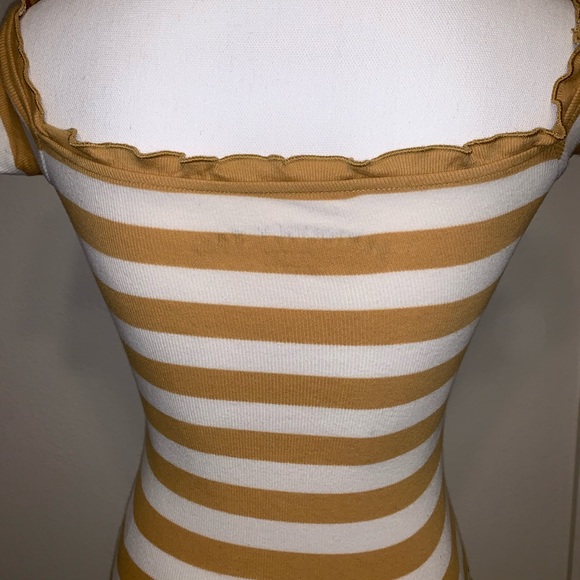 5/$25!!!  Mustard and Cream Striped Tank - Picture 8 of 9